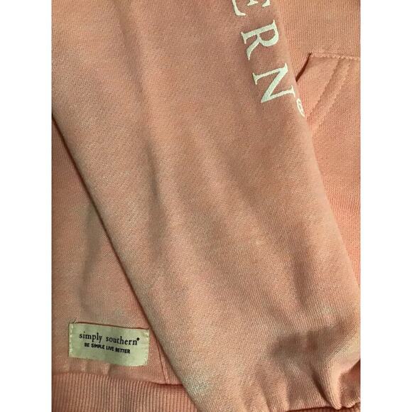 Simply Southern Collection Hoodie Sweatshirt size Medium Pink - Picture 5 of 7